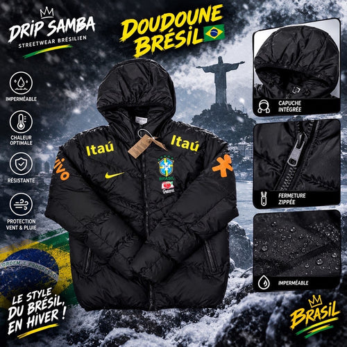Doudoune imperméable du Brésil Noir