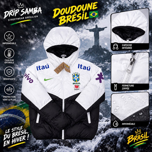 Doudoune imperméable du Brésil Blanches & Noir