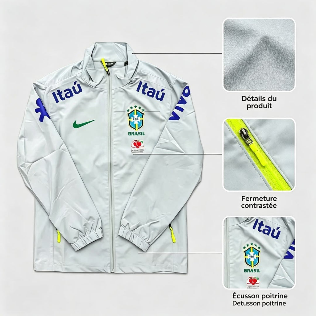 Veste Imperméable Légère du Brésil - Gris Clair